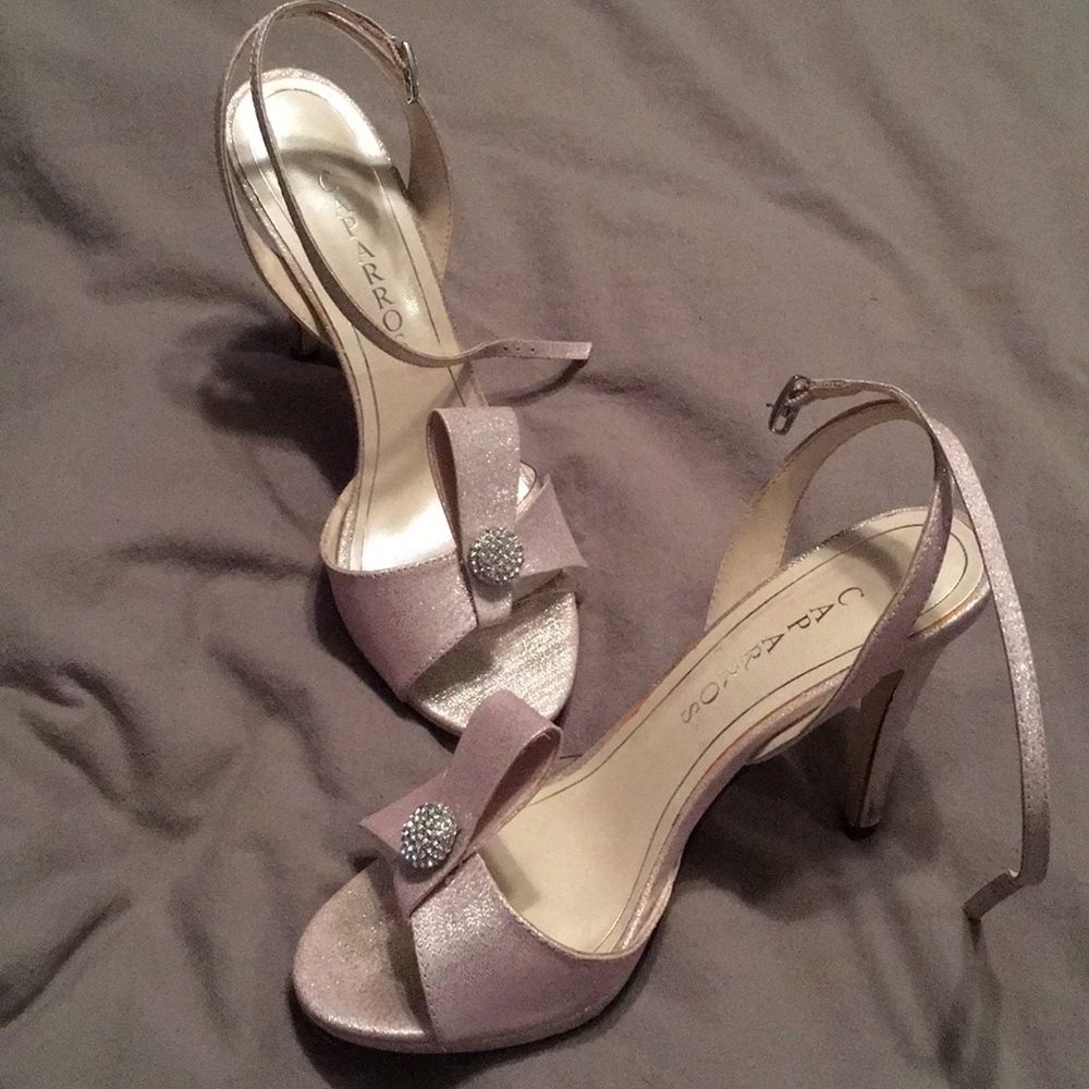Sparkly pink Caparros heels.
